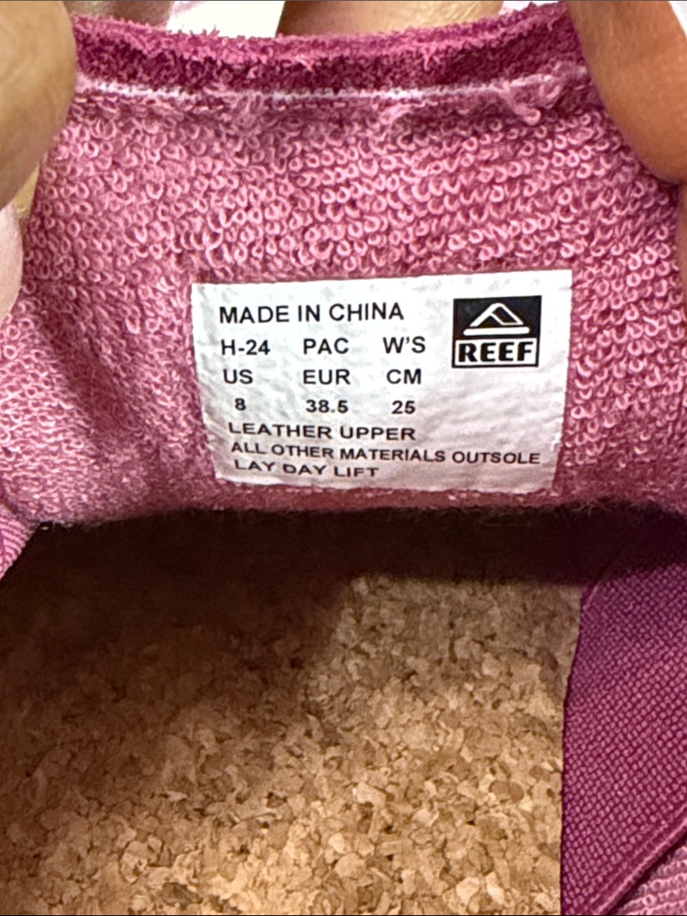 Reef Women's Pink and Cream Platform Casual Sneaker - Picture 2 of 10